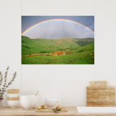 Regenbogen über Hügel, Ostkap, Südafrika Poster (Küche)