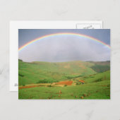 Regenbogen über Hügel, Ostkap, Südafrika Postkarte (Vorne/Hinten)