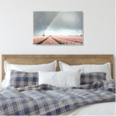 Regenbogen über Hyazinthen und einer Windmühle in  Leinwanddruck (Insitu (Schlafzimmer))