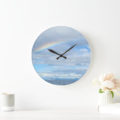 Regenbogen über Insel Große Wanduhr (Zuhause)