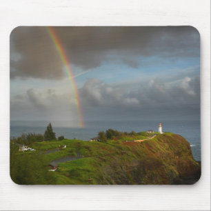 Regenbogen über Kilauea Leuchtturm auf Kauai, Mousepad