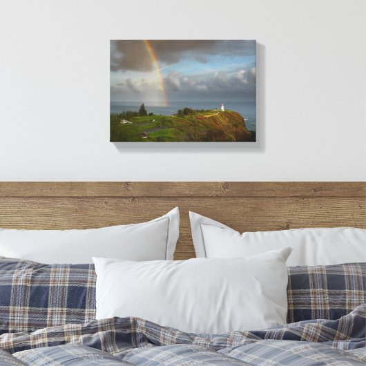 Regenbogen über Kilauea Lighthouse Leinwand (Insitu (Schlafzimmer))