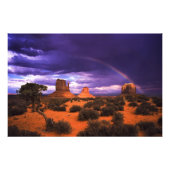 Regenbogen über Monument Valley Foto Print (Vorne)