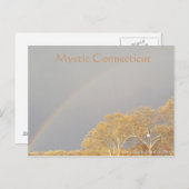 Regenbogen über Mystic CT Postkarte (Vorne/Hinten)