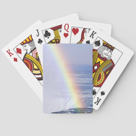Regenbogen über Niagara Falls, New York Spielkarten (Rückseite)