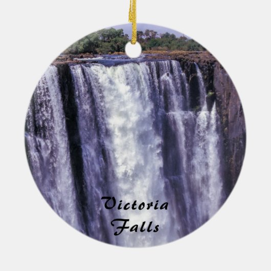 Regenbogen über Victoria Falls - Simbabwe, Afrika Keramik Ornament (Hinten)