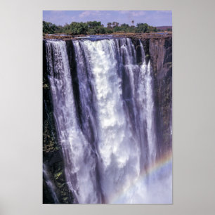 Regenbogen über Victoria Falls - Simbabwe, Afrika Poster