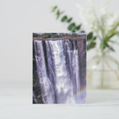 Regenbogen über Victoria Falls - Simbabwe, Afrika Postkarte (Stehend Vorderseite)