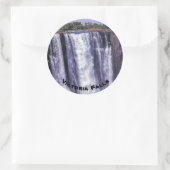 Regenbogen über Victoria Falls - Simbabwe, Afrika Runder Aufkleber (Tasche)