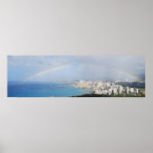 Regenbogen über Waikiki Poster (Vorne)