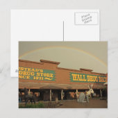 Regenbogen über Wall Drug Postkarte (Vorne/Hinten)