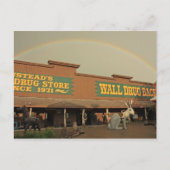 Regenbogen über Wall Drug Postkarte (Vorderseite)