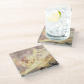 Regenbogen über Yellowstone, Moran 1900 Glasuntersetzer (Schrägansicht)