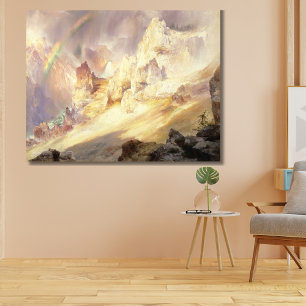 Regenbogen über Yellowstone, Moran 1900 Leinwanddruck