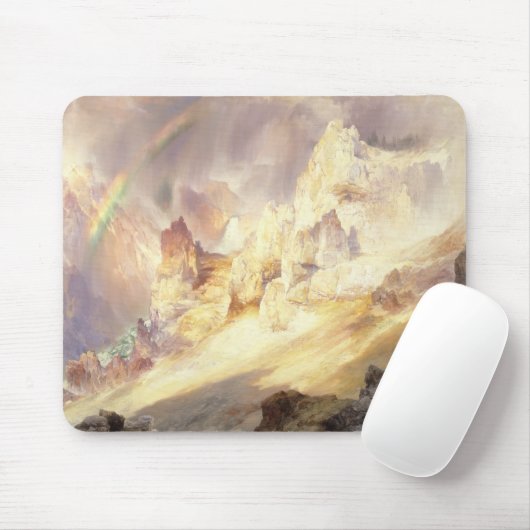 Regenbogen über Yellowstone, Moran 1900 Mousepad (Mit Mouse)