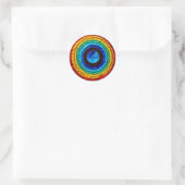 Regenbogen um die Erde Runder Aufkleber (Tasche)