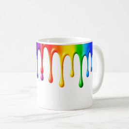 Regenbogen um einen Mug. Kaffeetasse
