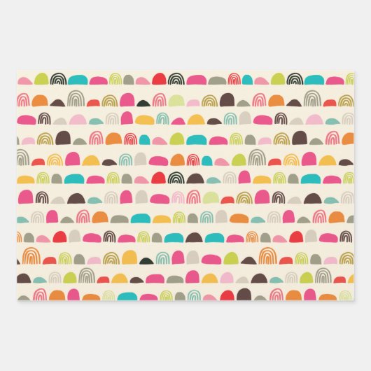 Regenbogen und Abstraktes Muster Geschenkpapier Set (Vorderseite 2)