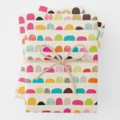 Regenbogen und Abstraktes Muster Geschenkpapier Set (Beispiel)