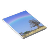 Regenbogen und afrikanischer Baobab-Baum, Adansoni Notizblock (angewinkelt)
