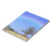 Regenbogen und afrikanischer Baobab-Baum, Adansoni Notizblock (Rotiert)