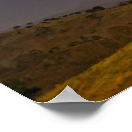 Regenbogen- und Baumlandschaft Poster (Ecke)