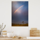 Regenbogen- und Baumlandschaft Poster (Küche)