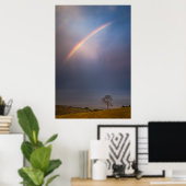 Regenbogen- und Baumlandschaft Poster (Heimbüro)
