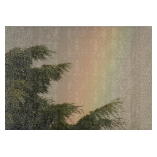 Regenbogen- und Baumschnitt Schneidebrett (Vorderseite)