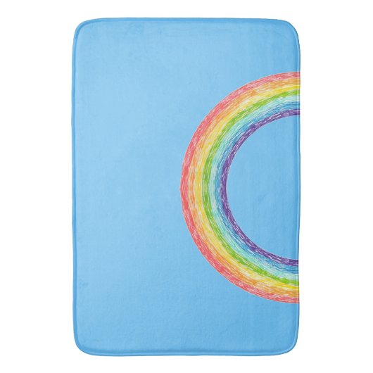 Regenbogen und blauer Himmel Badematte (Vorderseite Vertikal)