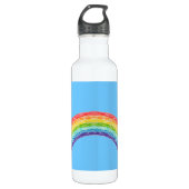 Regenbogen und blauer Himmel Edelstahlflasche (Vorderseite)