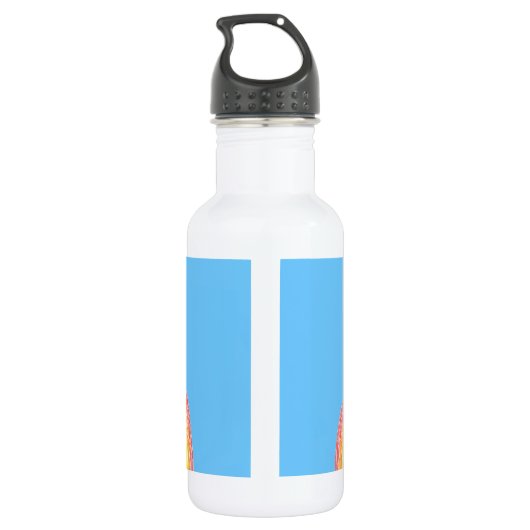 Regenbogen und blauer Himmel Edelstahlflasche (Rückseite)