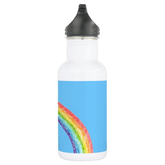 Regenbogen und blauer Himmel Edelstahlflasche (Rechts)