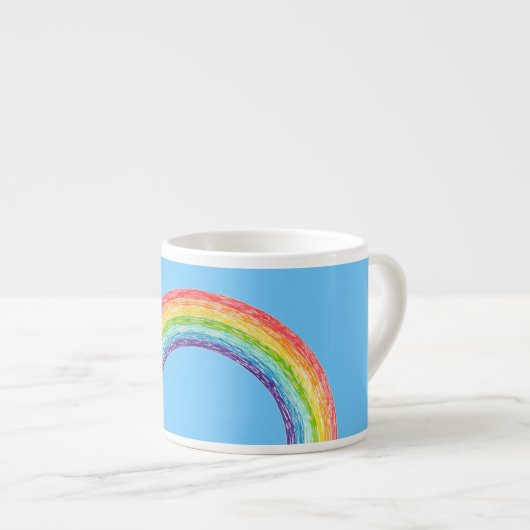 Regenbogen und blauer Himmel Espressotasse (Vorderseite Rechts)