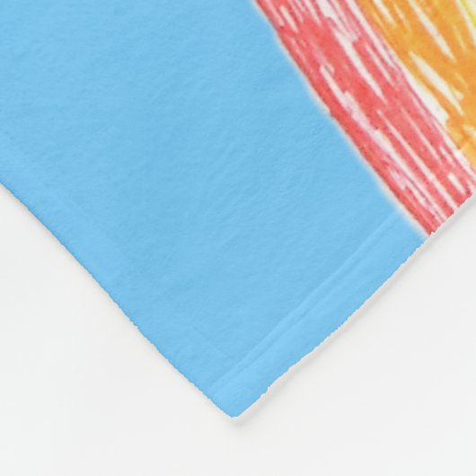 Regenbogen und blauer Himmel Fleecedecke (Ecke)