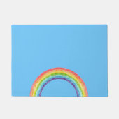 Regenbogen und blauer Himmel Fußmatte (Vorderseite)