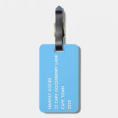 Regenbogen und blauer Himmel Gepäckanhänger (Rückseite vertikal)