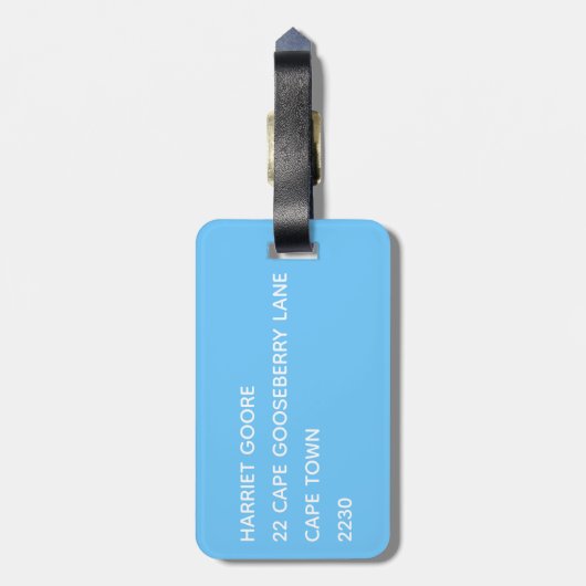 Regenbogen und blauer Himmel Gepäckanhänger (Rückseite vertikal)