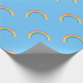 Regenbogen und blauer Himmel Geschenkpapier (Ecke)