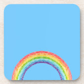 Regenbogen und blauer Himmel Getränkeuntersetzer (Vorderseite)