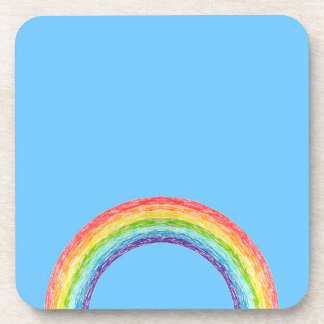 Regenbogen und blauer Himmel Getränkeuntersetzer