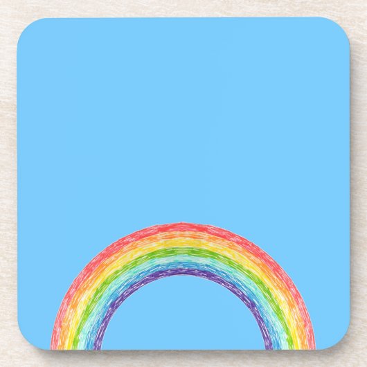 Regenbogen und blauer Himmel Getränkeuntersetzer (Vorderseite)