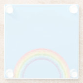 Regenbogen und blauer Himmel Glasuntersetzer (Rückseite)
