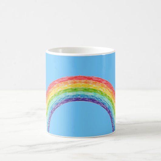 Regenbogen und blauer Himmel Kaffeetasse (Mittel)