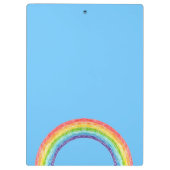 Regenbogen und blauer Himmel Klemmbrett (Rückseite)
