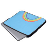 Regenbogen und blauer Himmel Laptopschutzhülle (Vorne Knopf)