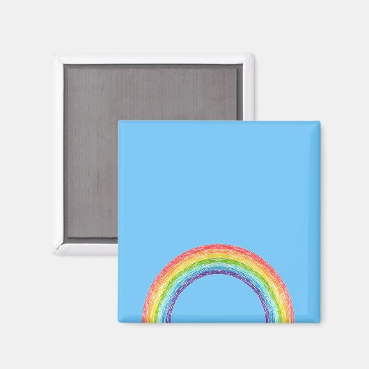 Regenbogen und blauer Himmel Magnet (Vorderseite/Rückseite)
