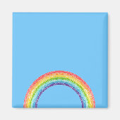 Regenbogen und blauer Himmel Magnet (Vorne)