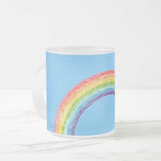 Regenbogen und blauer Himmel Mattglastasse (Vorderseite Links)