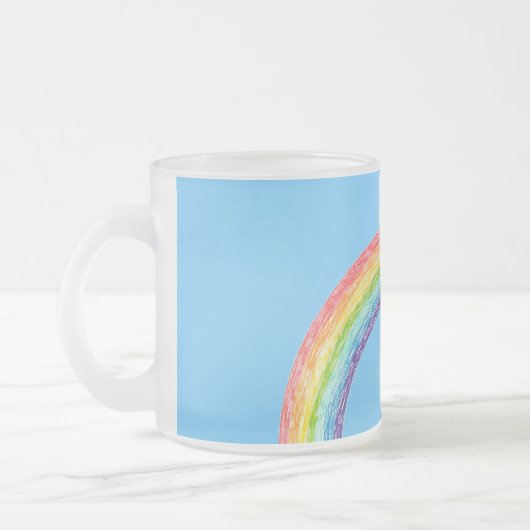 Regenbogen und blauer Himmel Mattglastasse (Links)